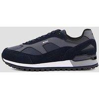 Boss Parkour-L Runn Suede Overlay Trainers - Navy