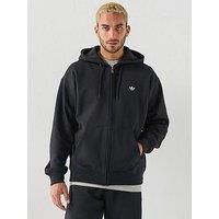 Adidas Originals Mens Essentialong Sleeve Fleece Hoodie - Black