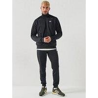 Adidas Originals Mens Tech Essentials Full Zip Tracksuit - Black