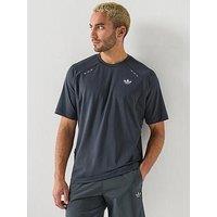 Adidas Originals Tech Trefoil Essentials Polyester T-Shirt - Night Grey