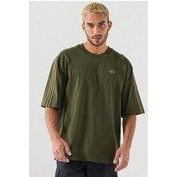Adidas Originals Mens 3 Stripe T-Shirt - Green