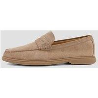 Boss Sienne Suede Casual Loafers - Beige