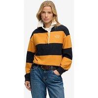 Superdry Heritage Stripe Rugby Top - Navy