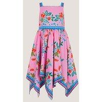 Monsoon Girls Oriana Scarf Hanky Hem Dress - Pink