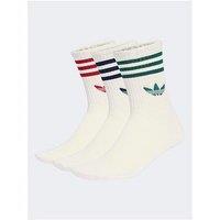 Adidas Originals Unisex 3 Stripe Crew Socks 3 Pack