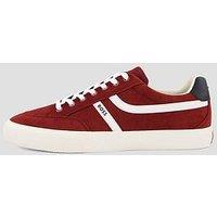 Boss Orange Aiden Pipe Trim Tennis Trainers - Dark Red