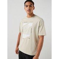 Boss Te_Journey Graphic T-Shirt - Light Beige