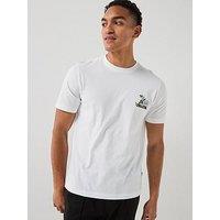 Boss Small Botanical Graphic T-Shirt - White