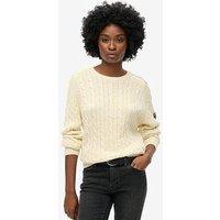 Superdry Slouchy Cable Knit Jumper - White