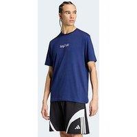 Adidas Sportswear Men'S Coffee Cafe Donut Bag Graphic T-Shirt - Blue