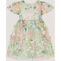 Monsoon Baby Girls Eliza 3D Flower Print Dress