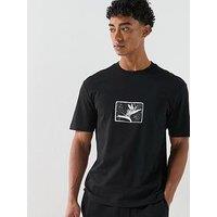 Hugo Darise Bird Graphic T-Shirt - Black