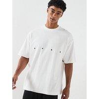 Hugo Dariso Bird Back Graphic Oversized T-Shirt - Off White