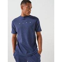Hugo Bodywear Azuri Spaced Logo Lounge T-Shirt - Navy