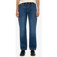 Superdry Mid Rise Straight Jean - Navy