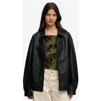 Superdry Collared Oversize Bomber - Brown