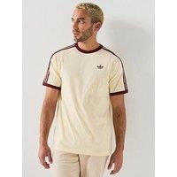 Adidas Originals Mens Training 3 Stripe Tee - Yellow