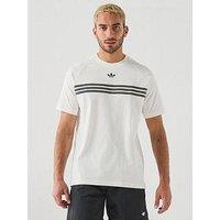 Adidas Originals Men'S Chest Stripes Cotton T-Shirt - White