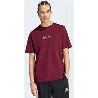Adidas Sportswear Men'S Coffee Cafe Donut Bag Graphic T-Shirt - Burgundy