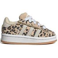 Adidas Originals Infant Campus 00S Leopard Print Trainers - Beige