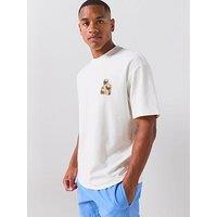 Hugo Detzi Wine Back Graphic T-Shirt - Off White