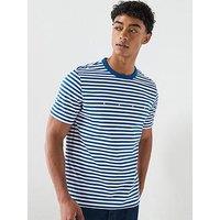 Hugo Demptee Nautical Stripe T-Shirt - Bright Blue