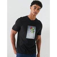 Hugo Durose Rose Graphic T-Shirt - Black