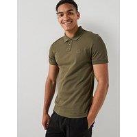 Boss Passenger Tonal Patch Logo Slim Fit & Polo Shirt - Green