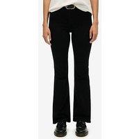 Superdry High Rise Flare Jean - Black