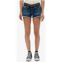 Superdry Low Rise Denim Hot Shorts - Navy