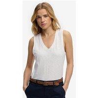 Superdry Studios Vee Neck Vest - White