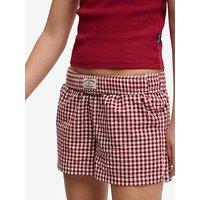 Superdry Cotton Stripe Elastic Short - Red