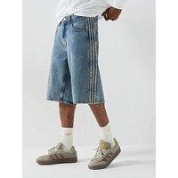 Adidas Originals Mens Denim Firebird Shorts - Blue