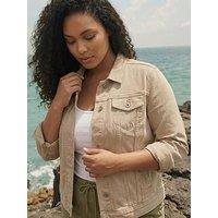Roman Curve Mid Wash Denim Jacket
