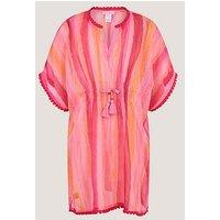 Monsoon Girls Stripe Tye Dye Kaftan - Pink