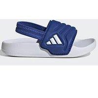 Adidas Sportswear Infant Kids' Adilette Estrap 2.0 Slides With Heel Strap And Contoured Footbed - Blue