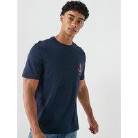 Hugo Disail Sail Boat Back Graphic T-Shirt - Navy