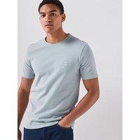 Boss Tales Tonal Logo Relaxed Fit T-Shirt - Grey