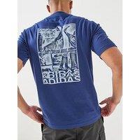 Adidas Sportswear Mens Graphic Tee - Blue