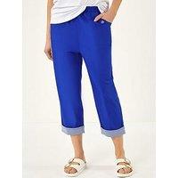 Roman Contrast Detail Cropped Stretch Trouser