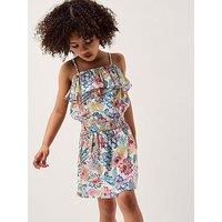 Monsoon Girls Pineapple Print Skirt Set - Light Cream