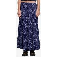 Superdry Woven Tiered Maxi Skirt - Navy
