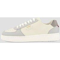 Hugo Neston Tenn Cupsole Leather Trainers - Light Beige