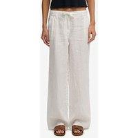 Superdry Linen Low Rise Pants - Beige