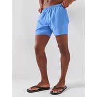 Hugo Tonal Debossed Logo Swim Shorts - Bright Blue