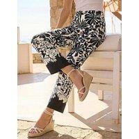 Roman Print Seam Stretch Trouser