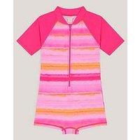 Monsoon Girls Tye Dye Upf Surfsuit - Pink