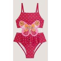 Monsoon Girls Embellished & Butterfly Swimsuit - Pink