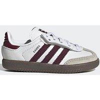 Adidas Originals Kids Unisex Samba Og Elastic Trainers - White