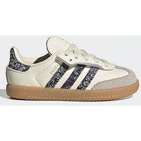 Adidas Originals Infant Girls Floral Print Samba Leather Trainers - White